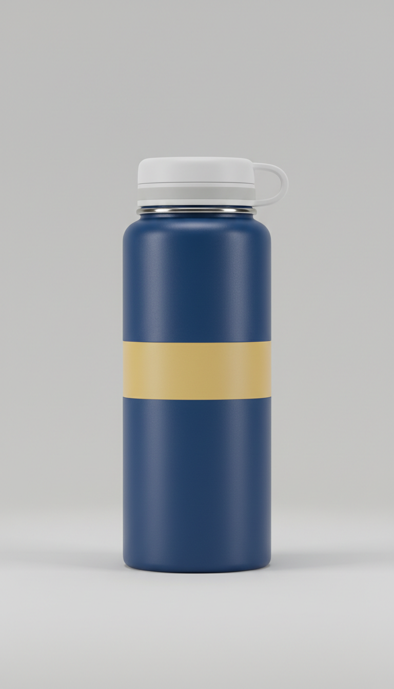 Motivational Water Bottle in Steadfast Blue